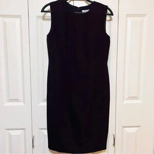 KASPER Aubergine Sleeveless Lined Sheath Dress Size 8